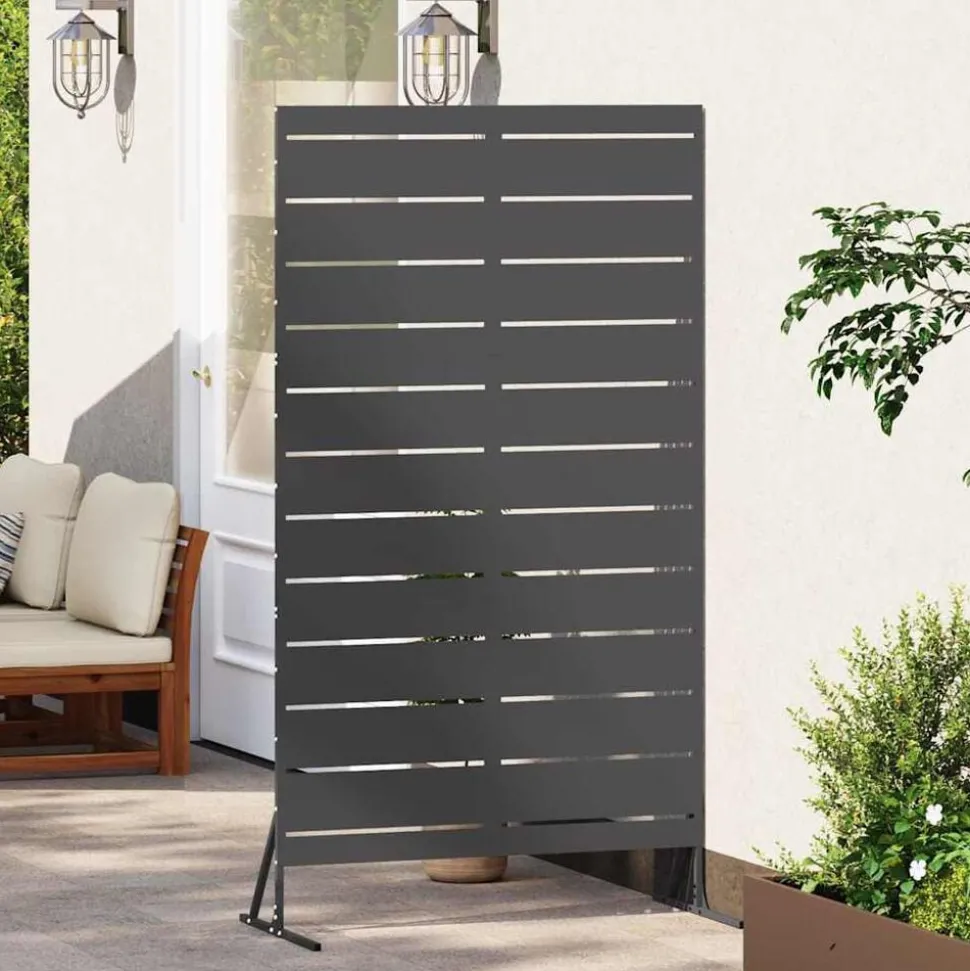 vidaXL Avskärmningsskärm Svart 100 x 50 x 180 cm Stål