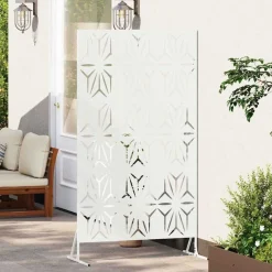 Clearance vidaXL Avskärmningsskärm 100 x 50 x 180 cm Stål Vit