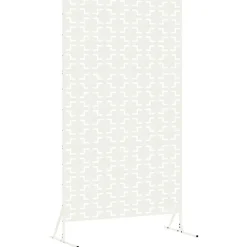 vidaXL Avskärmningsskärm Vit 100 x 50 x 180 cm Stål