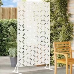 vidaXL Avskärmningsskärm Vit 100 x 50 x 180 cm Stål