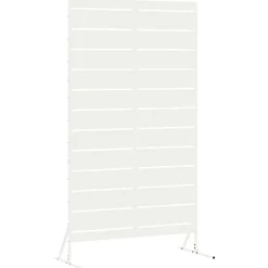 Best vidaXL Avskärmningsskärm 100 x 50 x 180 cm Stål Vit