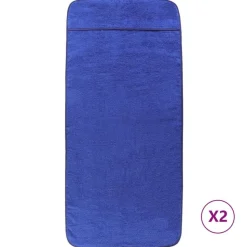 vidaXL Badhanddukar 2 st kungsblå 60x135 cm tyg 400 gsm