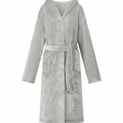 vidaXL Badräkt Hoodie Grå s Flanell