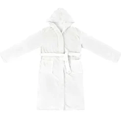 vidaXL Badräkt Hoodie Vit s Flanell