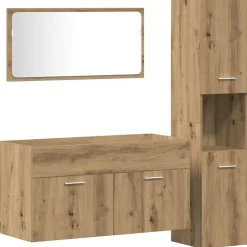 vidaXL Badrumsmöbler set 3 delar artisan ek konstruerat trä