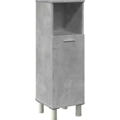 Discount vidaXL Badrumsskåp 30x30x95 cm konstruerat trä Betonggrå