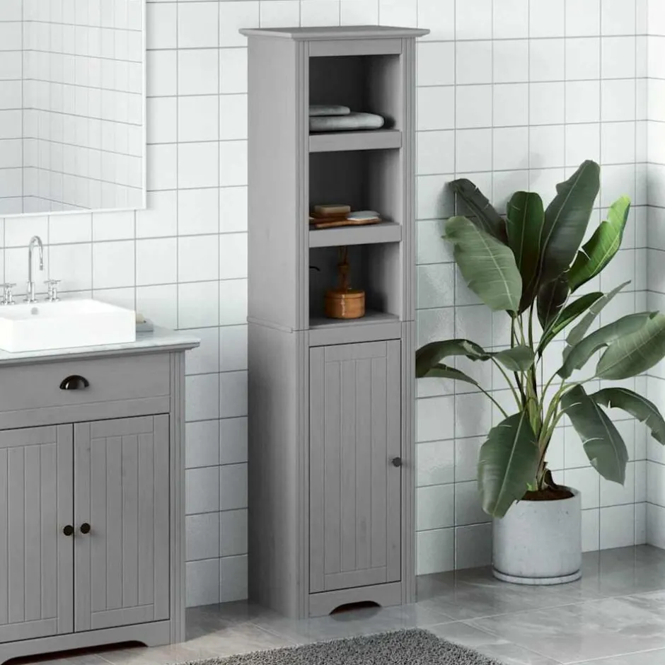 Outlet vidaXL Badrumsskåp BODO 44x30x160 cm Grå