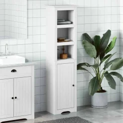 vidaXL Badrumsskåp BODO vit 44x30x160 cm