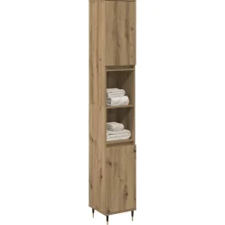 Clearance vidaXL Badrumsskåp ek 30x30x190 cm konstruerat trä artisan ek