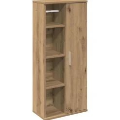 Discount vidaXL Badrumsskåp med rullhållare 39x22x90 cm artisan ek