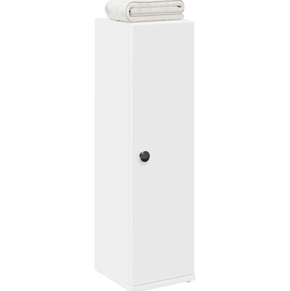 vidaXL Badrumsskåp med rullhållare vit 20,5x22x72 cm