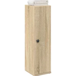 vidaXL Badrumsskåp med rullhållare sonoma-ek 20,5x22x72 cm