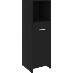 Discount vidaXL Badrumsskåp 30x30x95 cm konstruerat trä Svart