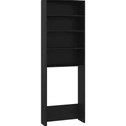 vidaXL Badrumsskåp svart 64x24x190 cm