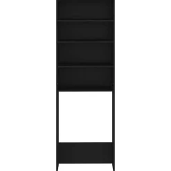 vidaXL Badrumsskåp svart 64x24x190 cm