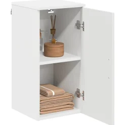 vidaXL Badrumsskåp 30 x 31,5 x 61 cm Konstruerat trä & Metall Vit