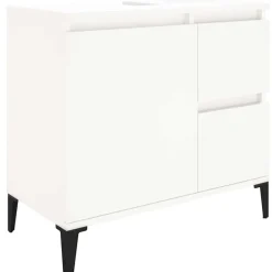 Online vidaXL Badrumsskåp 65x33x60 cm konstruerat trä Vit