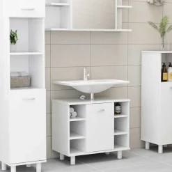 New vidaXL Badrumsskåp 60x32x53,5 cm konstruerat trä Vit
