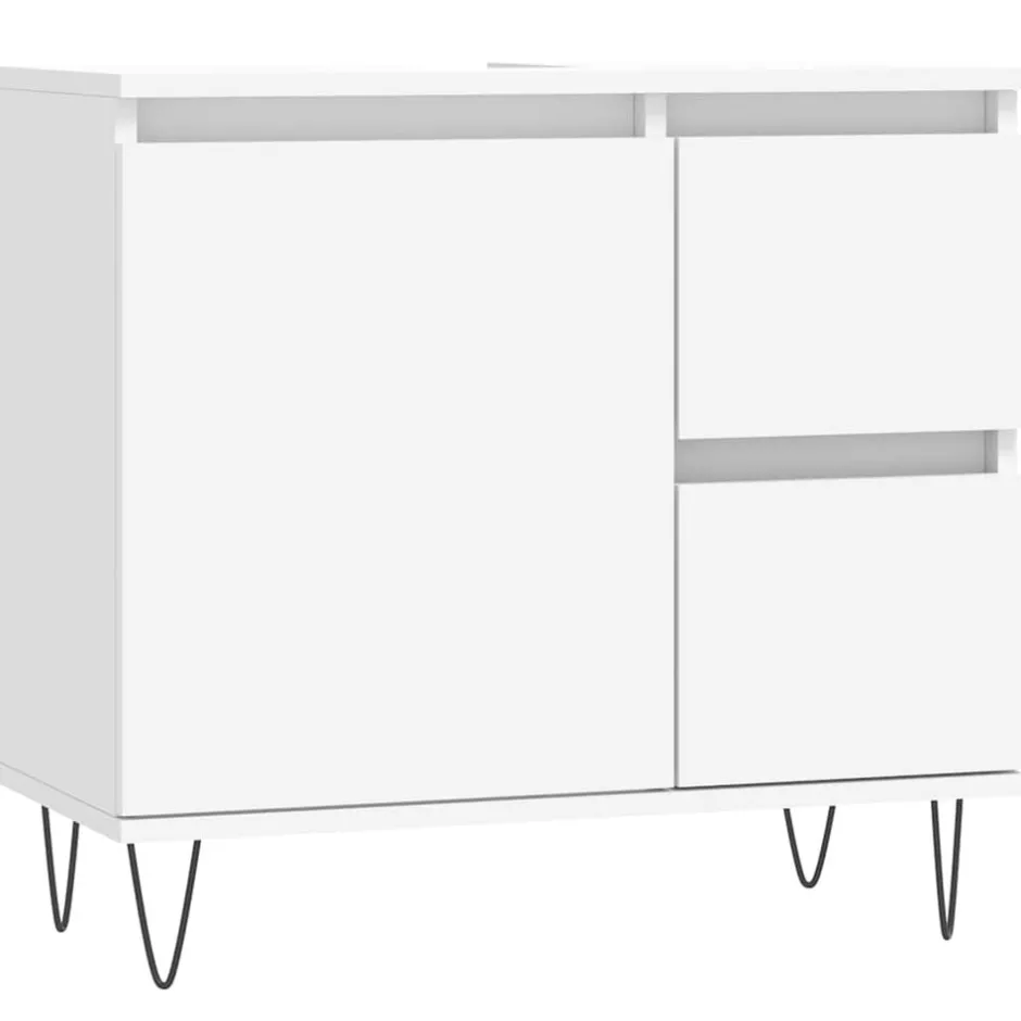 Discount vidaXL Badrumsskåp 65x33x60 cm konstruerat trä Vit