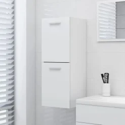 vidaXL Badrumsskåp vit 30x30x80 cm konstruerat trä