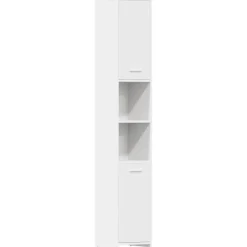 New vidaXL Badrumsskåp 30x30x183,5 cm konstruerat trä Vit