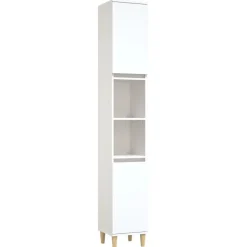 vidaXL Badrumsskåp vit 30x30x190 cm konstruerat trä