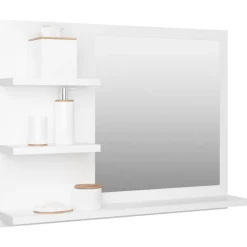 Hot vidaXL Badrumsspegel 60x10,5x45 cm konstruerat trä Vit