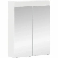 Hot vidaXL Badrumsspegelskåp TULUM 60 x 16,5 x 78 cm Konstruerat trä Vit