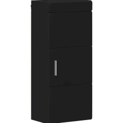 Best vidaXL Badrumsväggskåp TULUM 37 x 24,5 x 86 cm Konstruerat trä Svart