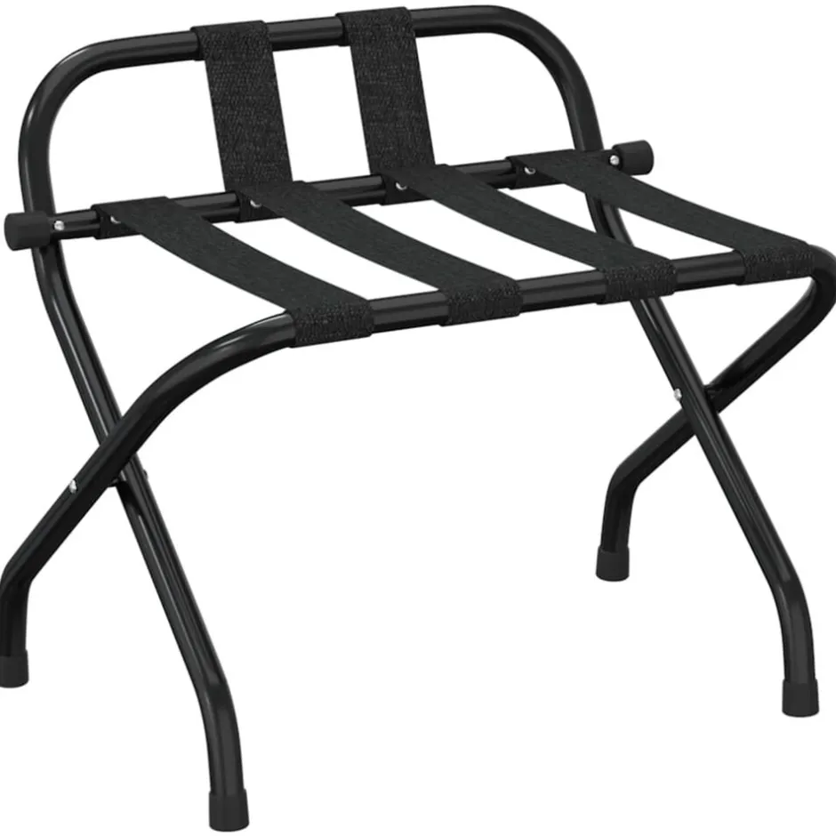 Hot vidaXL Bagagehylla med ryggstöd 56x39x52 cm Svart