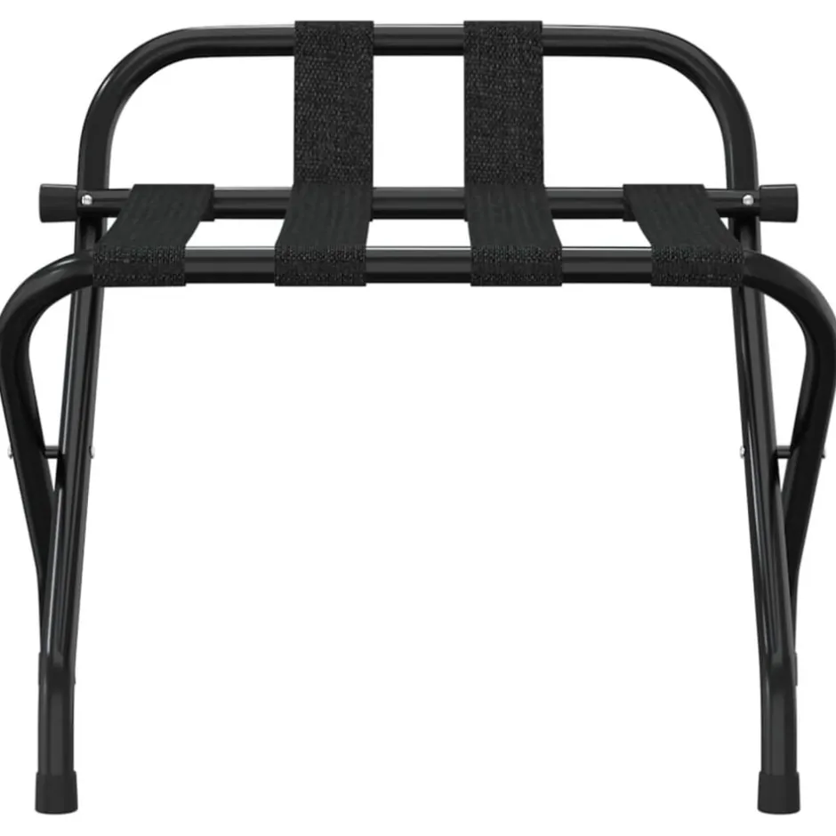 Hot vidaXL Bagagehylla med ryggstöd 56x39x52 cm Svart