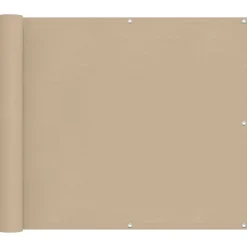 vidaXL Balkong Skärm 90 x 200 cm PU-belagt oxford alu Beige