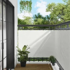 vidaXL Balkong Skärm Vit 110 x 1000 cm Oxford Tyg