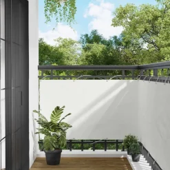 vidaXL Balkong Skärm Vit 100 x 600 cm Oxford Tyg
