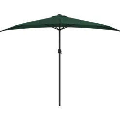 vidaXL Balkongparasoll med aluminiumstolpe grön 300x155 cm halvrunt