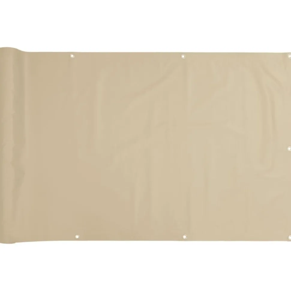 vidaXL Balkongskärm oxfordtyg 75 x 400 cm beige