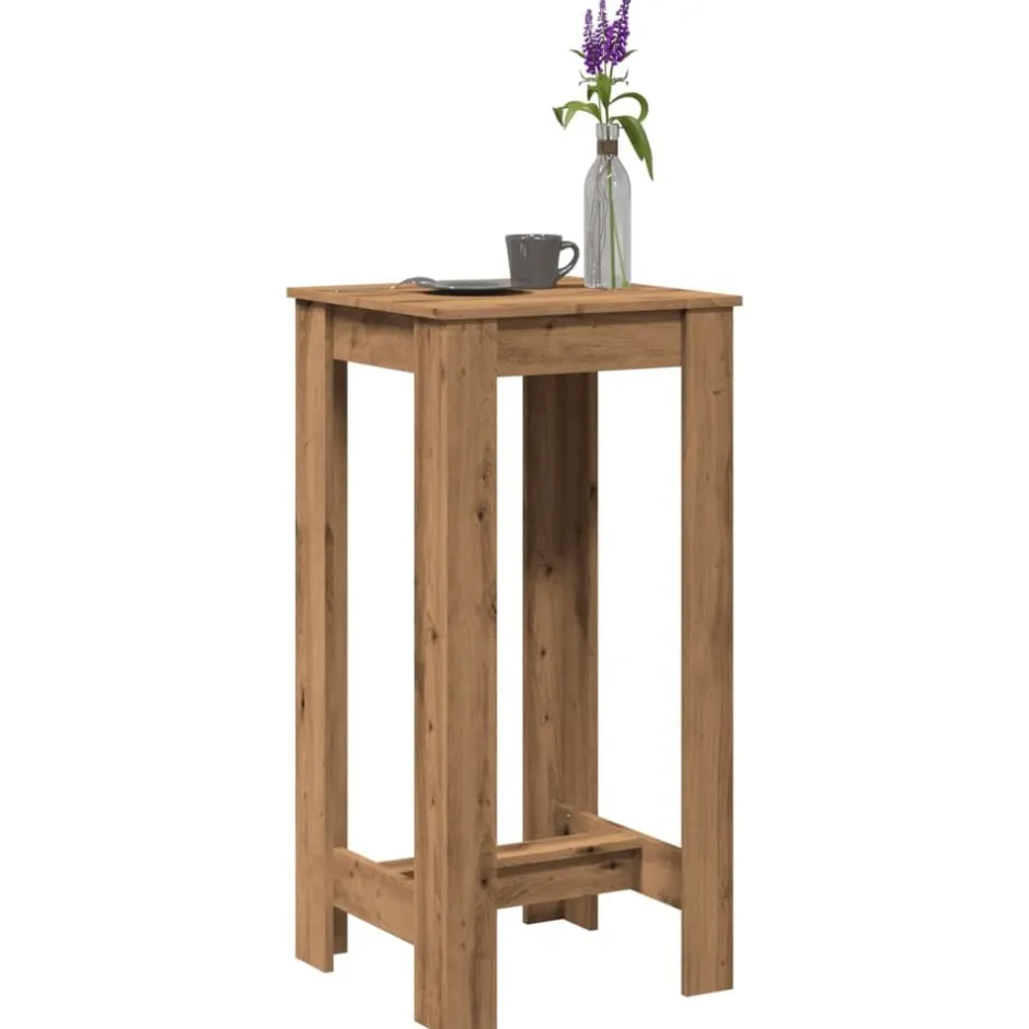 Outlet vidaXL Barbord artisian-ek 51x50x103,5 cm konstruerat trä artisan ek