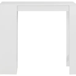 vidaXL Barbord med hylla vit 110x50x103 cm