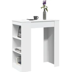 Sale vidaXL Barbord med ställ 95x47x103,5 cm konstruerat trä Vit