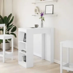 Sale vidaXL Barbord med ställ 95x47x103,5 cm konstruerat trä Vit