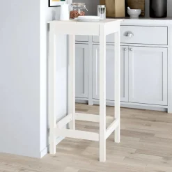vidaXL Barbord vit 50x50x110 cm massiv furu