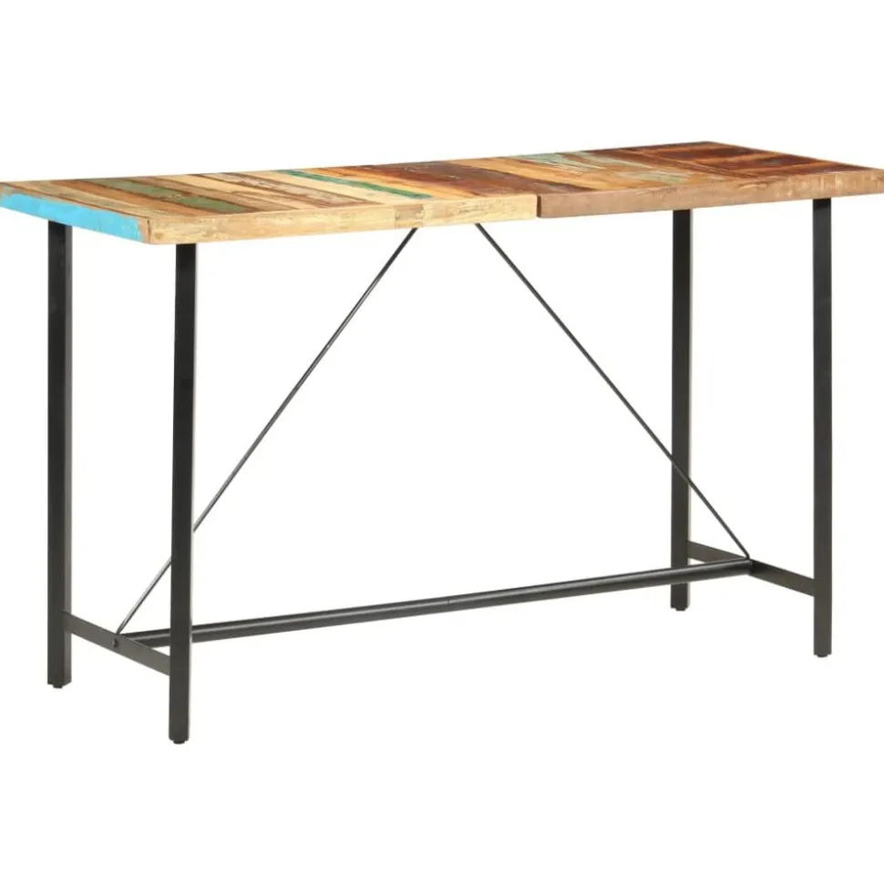 vidaXL Barbord 180x70x107 cm massivt återvunnet trä