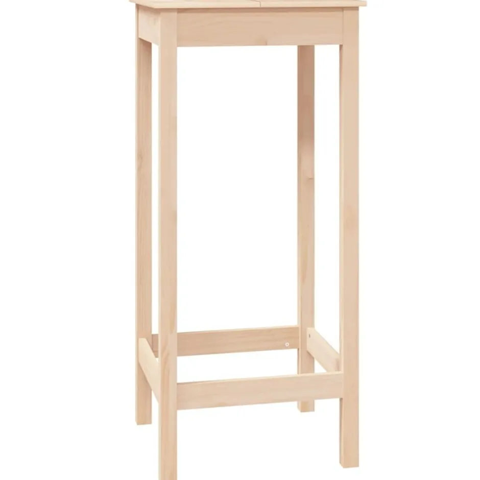 Sale vidaXL Barbord 50x50x110 cm massiv furu Naturfärg