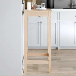 Sale vidaXL Barbord 50x50x110 cm massiv furu Naturfärg