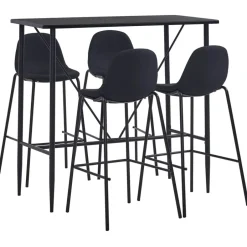 Clearance vidaXL Bargrupp 5 delar tyg Svart
