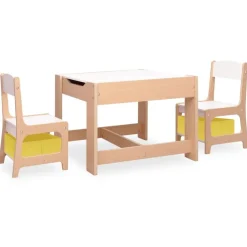 Online vidaXL Barnbord med 2 stolar MDF Brun