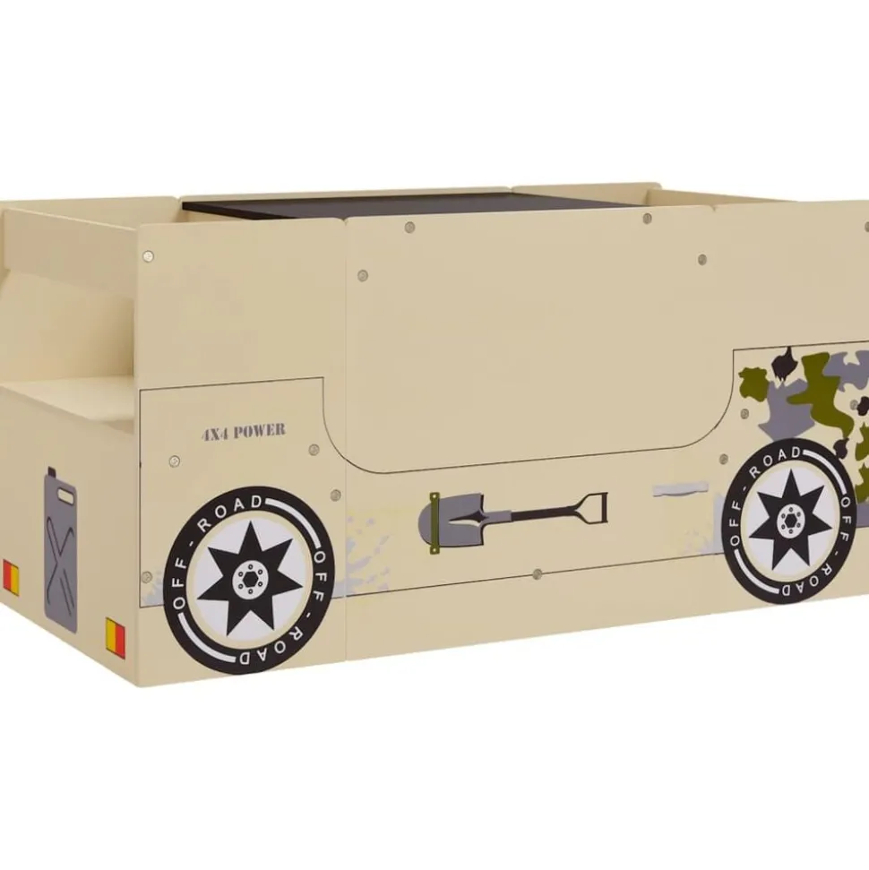vidaXL Barnbord och stolar 3 delar terrängbil MDF