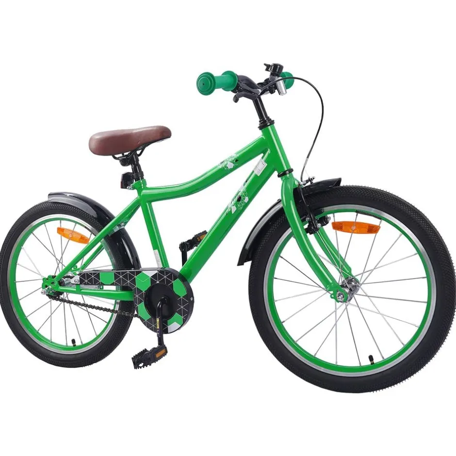 Hot vidaXL Barncykel 18 Tum för 5-7 år gamla Grön