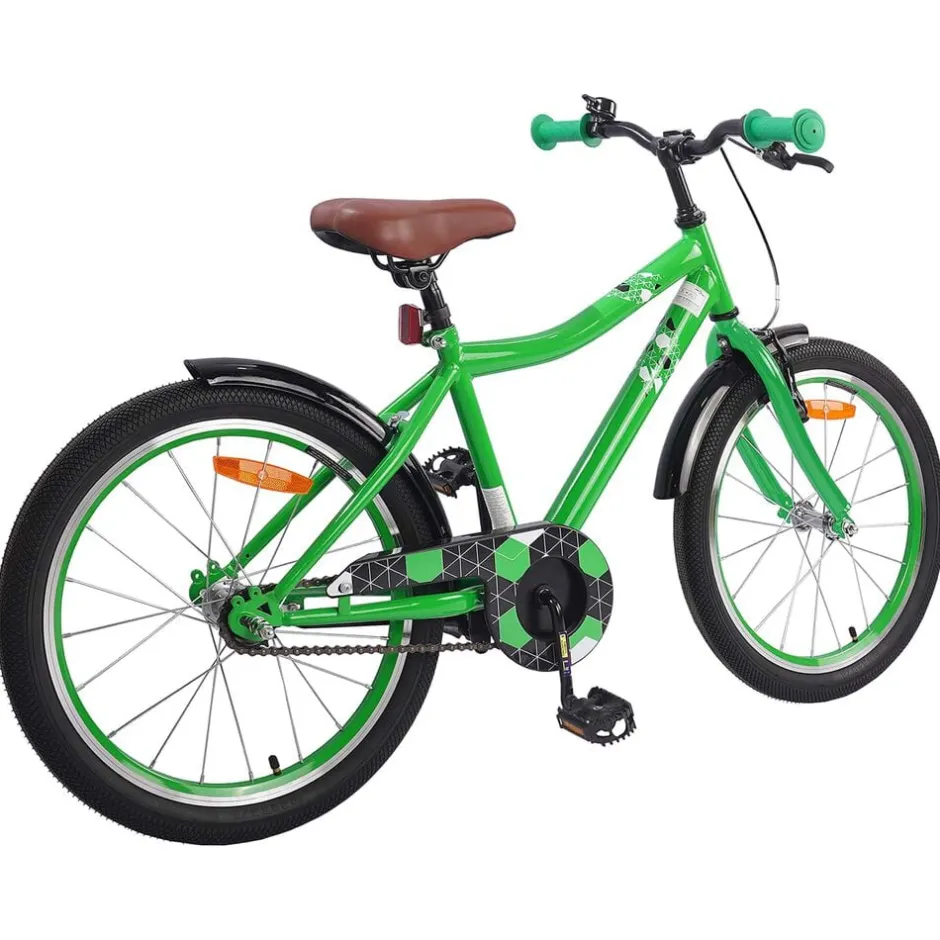 Hot vidaXL Barncykel 18 Tum för 5-7 år gamla Grön
