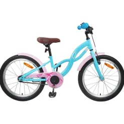 vidaXL Barncykel 18 Tum för 5-7 år gamla Ljusblå